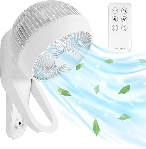 Amazon Co Jp モダンデコ 360度 首振り 壁掛け サーキュレーター リモコン付き 静音 小型 おしゃれ ホワイト ホーム キッチン