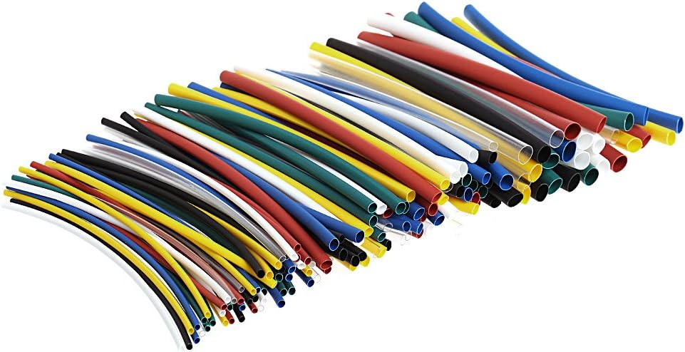 Yunso Heat Shrink Tubing 140pcs, 2:1 Polyolefin Insulation Protection Heat Shrink Wrap Cable Sleeve 5 Size