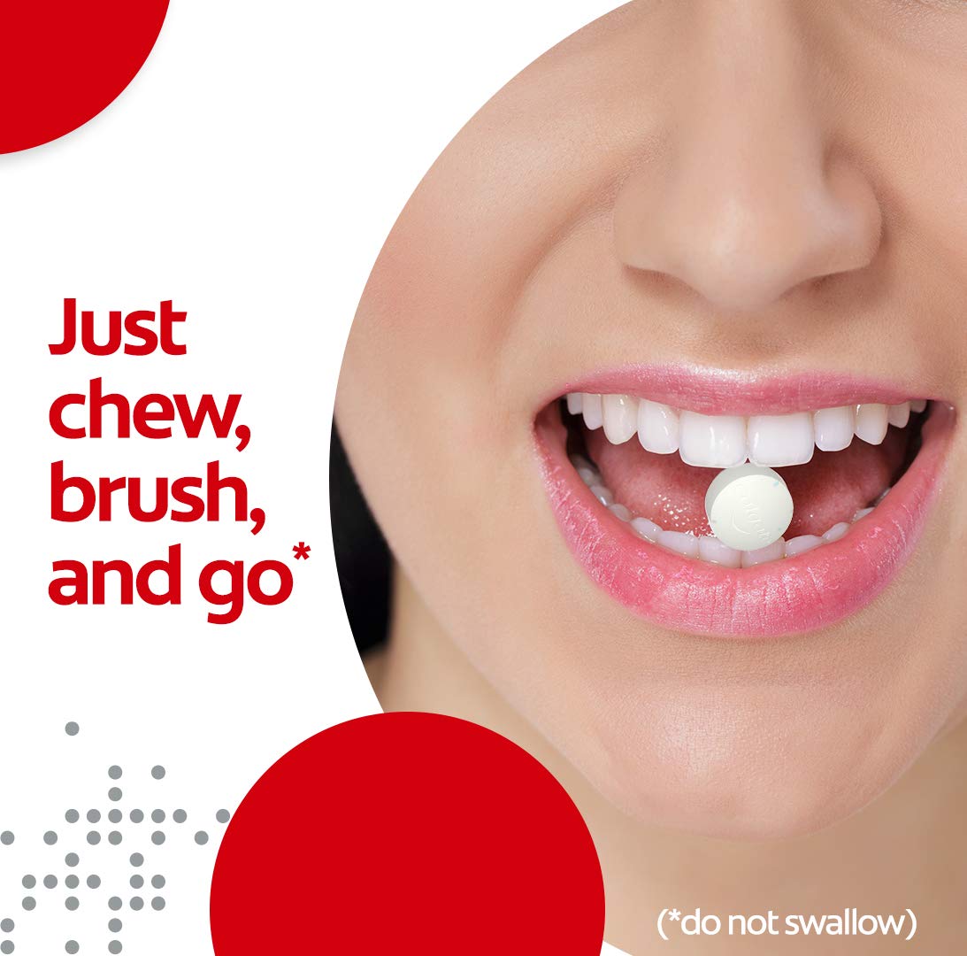 Colgate Anywhere Travel Toothpaste Tablets with Fluoride, Eco Friendly & Plastic Free Glass Jar, Fresh Mint - 60 count : Beauty