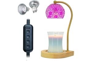 Cawalap Candle Warmer Lamp, Electric Candle Warmer, Gifts for Mom, Bedroom Home Decor Dimmable with 2 Bulbs Compatible with Jar Candles Lamps Round