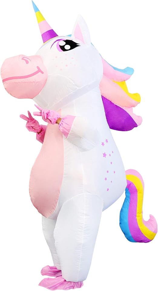 AerWo 8ft Inflatable Unicorn Costume for Girls Unicorn
