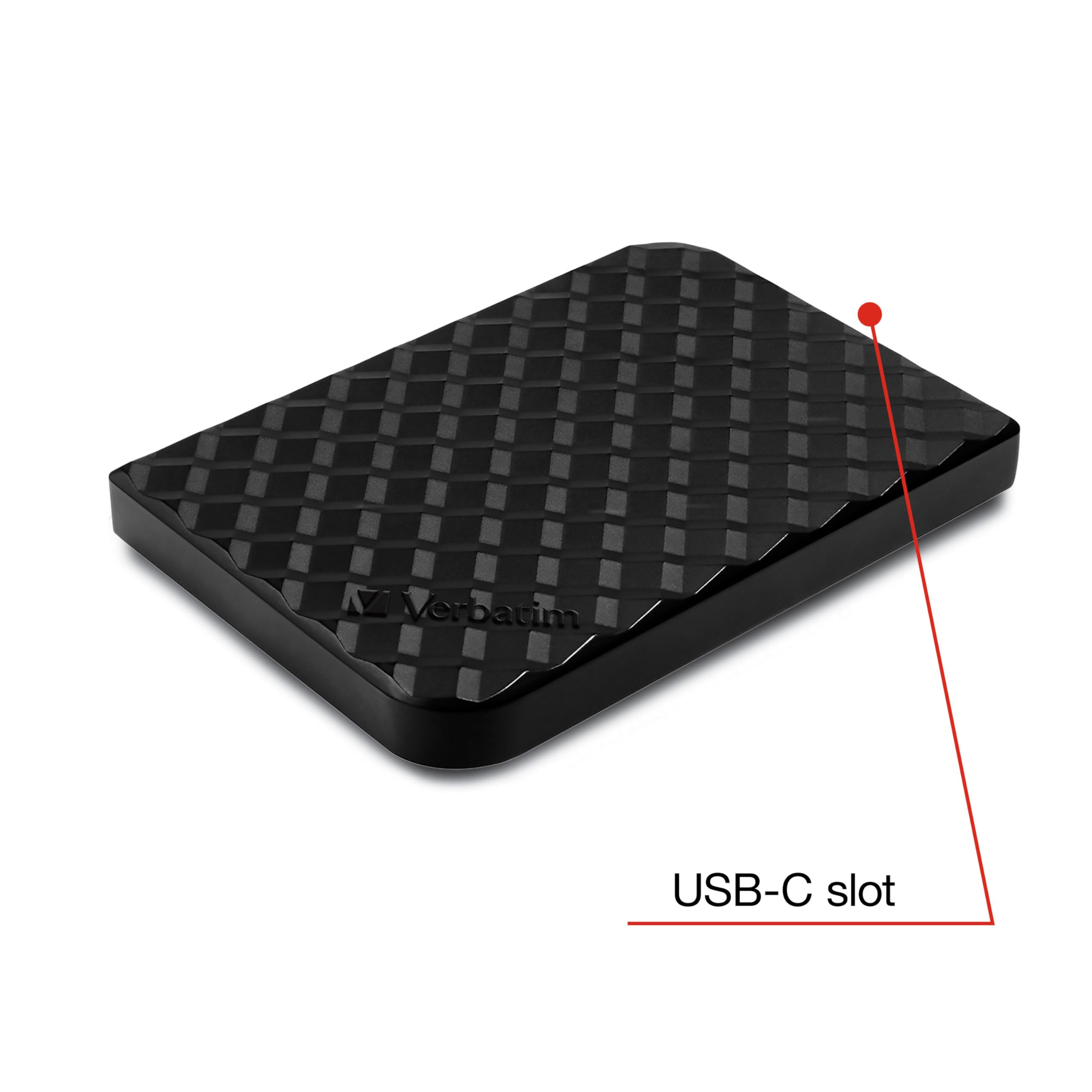 Verbatim 512GB Portable SSD External Hard Drive Store ‘n’ Go USB 3.2 Gen 1 USB-C Adapter Included - External Solid State Drive