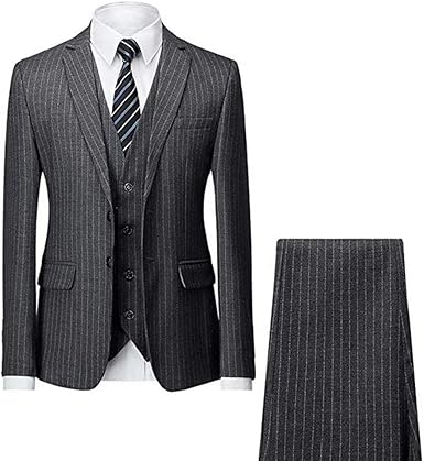 skinny fit pinstripe suit