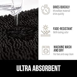 GORILLA GRIP Bathroom Rug Sets 3 Piece, Bath Mat