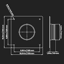White Duct Connector Flange - 6 Inch Ducting