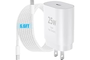 USB C Charger for iPhone 17 16 15 Pro Charging 6ft, 25W Apple USBC Charger Block Adapter and Type C to C Cable Cord for iPhon