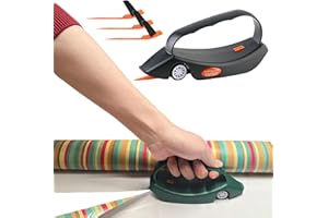 JYBTAA Gift Wrapping Paper Roll Cutter with Handle and Wheels, Birthday Paper Roll Cutter with 3 Replaceable Blades for Any Roll Size, Safety Christmas Gift Wrap Cutter Tool for Holiday Parties, Black