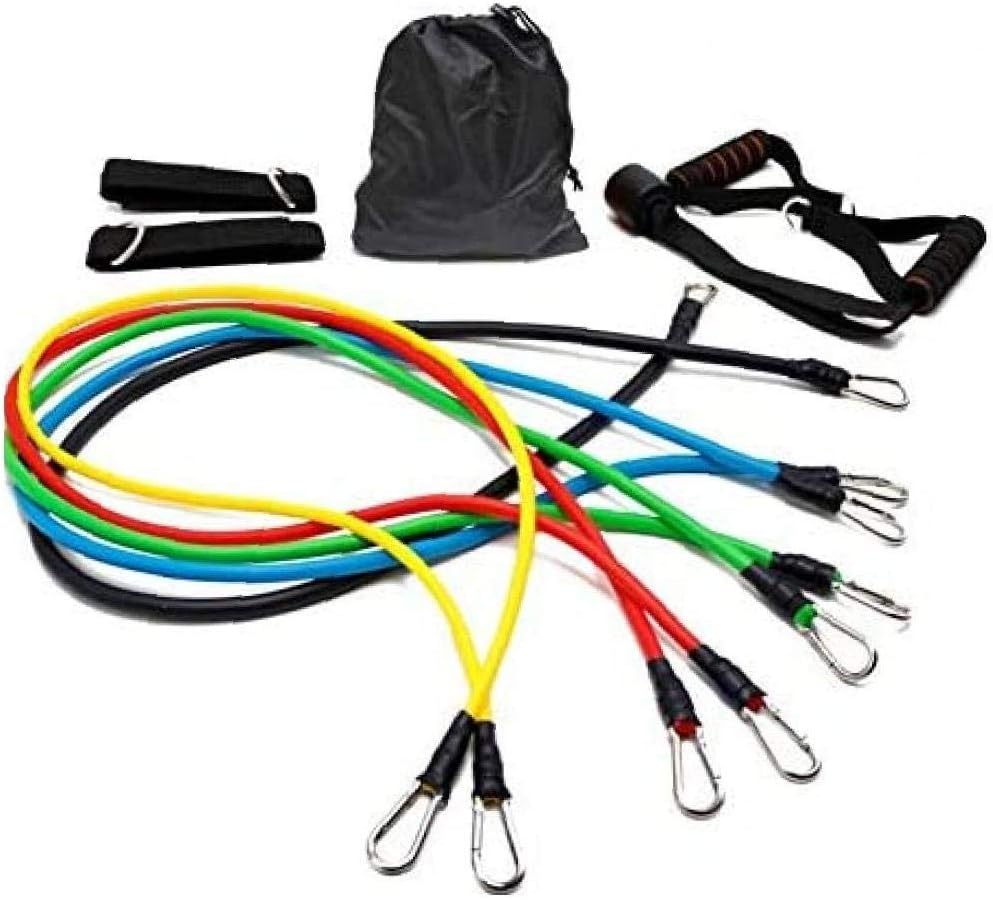 Lankater Rubber Resistance Elastic Bands Workout Exercise Training Pull Rope Expander Yoga Fitness Equipment 11pcs