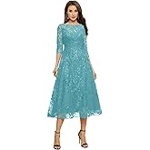 Laces Sequin Mother of The Groom Dresses for Women Sleeves A Line Applique Grandmother of The Bride Dress Wedding