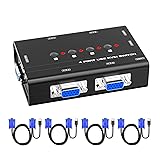Yinker VGA KVM Switch 4 Port, USB KVM Switches 4 in