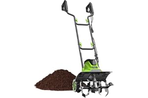 STEELITE 14-Inch Corded Electric Tiller, 10 Amp Powerful Garden Cultivator for Soil Preparation and Landscaping – Lightweight, Durable, and Easy to Use