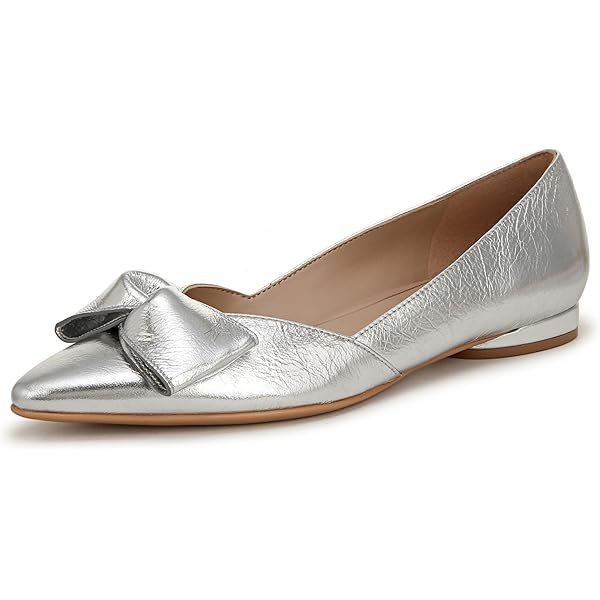 AFEETSING Women's Round Toe Ballet Flats Comfortable Bow Dressy Flats Shoes For Women (A-black1, Numeric_6