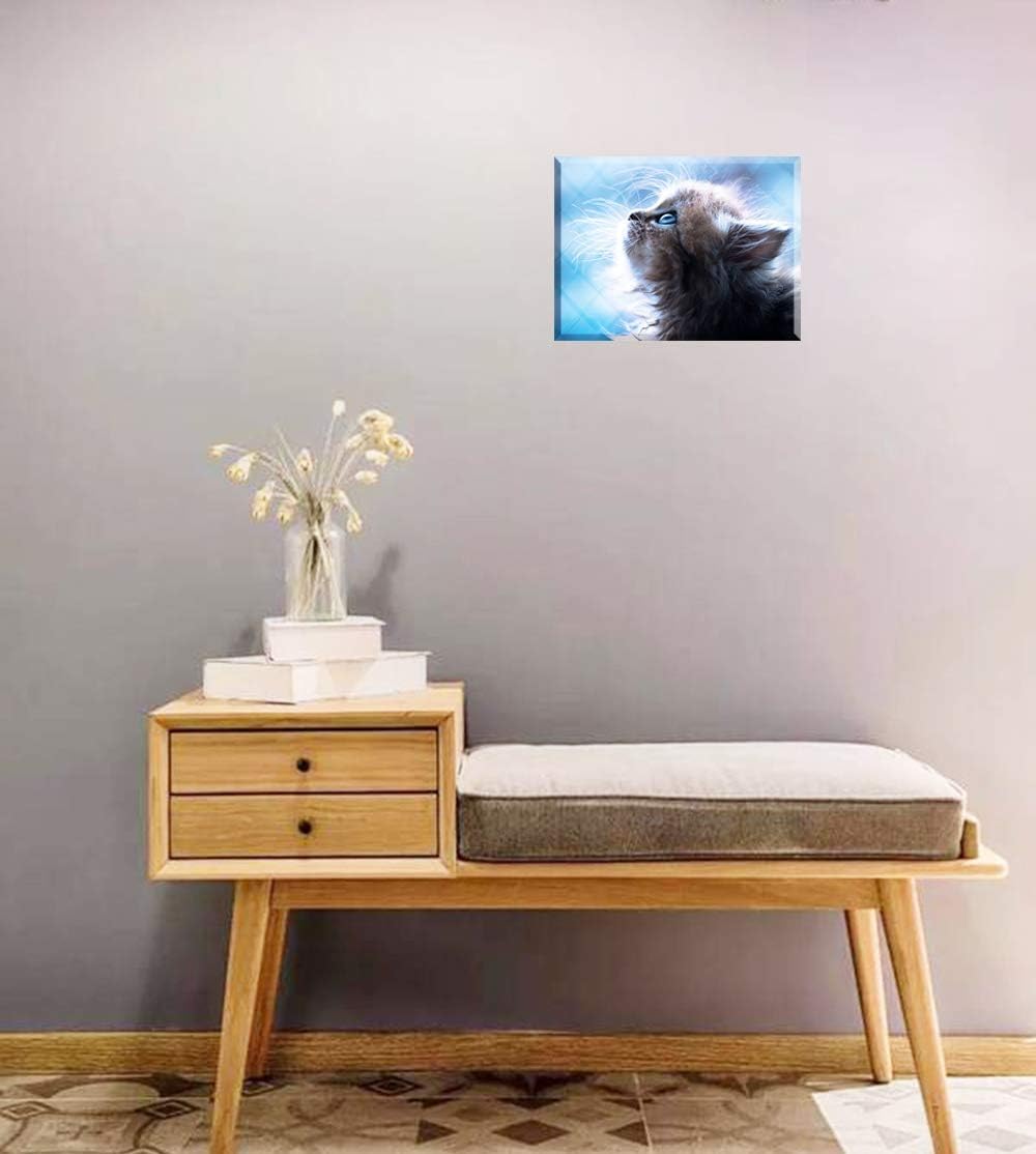 Amazon Co Jp 寝室の動物の装飾の絵 かわいい猫の写真 室内の絵のインクジェットのキャンバスの絵 無邪気なふわふわの子猫 そして愛されているペットの壁の芸術 防水 フックロック ホーム キッチン