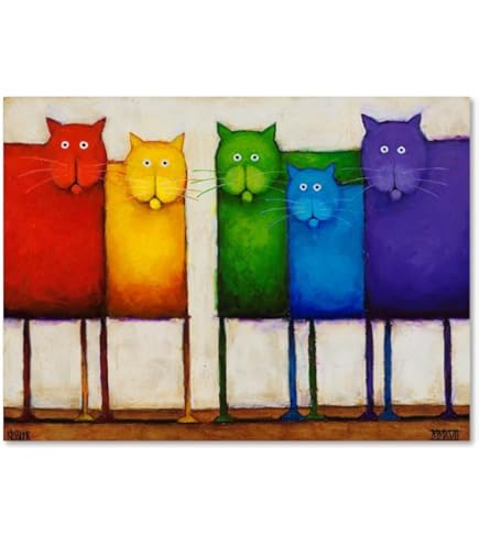 Amazon.com: Daniel Patrick Kessler 'Rainbow Dogs' Matted
