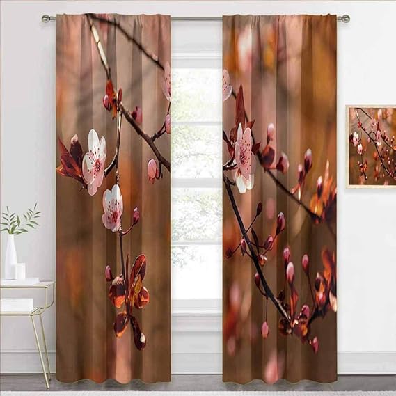 paintinghome Printed Curtains Nature, Cherry Blossom