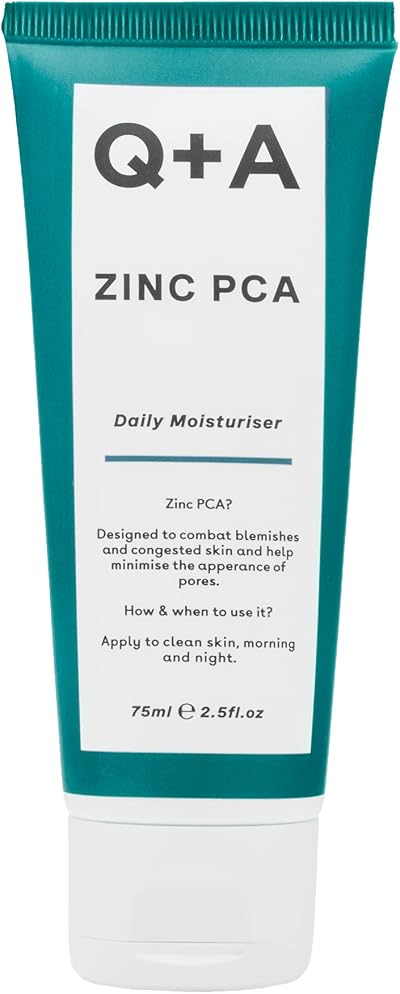 Q+A Zinc PCA Daily Moisturiser 75ml with Niacinamide Ginseng for Oily Skin