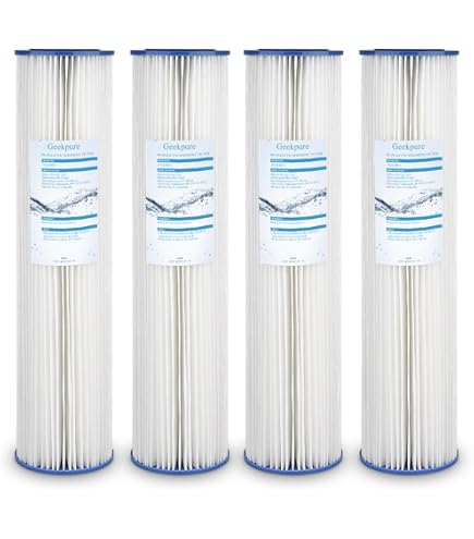 Tier1 20x4.5 Inch 20 Micron Sediment Water Filter - 4 Pack (Whole House)