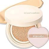 KLARCEBO New Heart Cica Cushion Foundation – Lightweight K-Beauty Cushion Compact with Centella Asiatica, Natural Coverage, Long-Lasting, Non-Caking, Moisturizing Makeup with Elastic Puff
