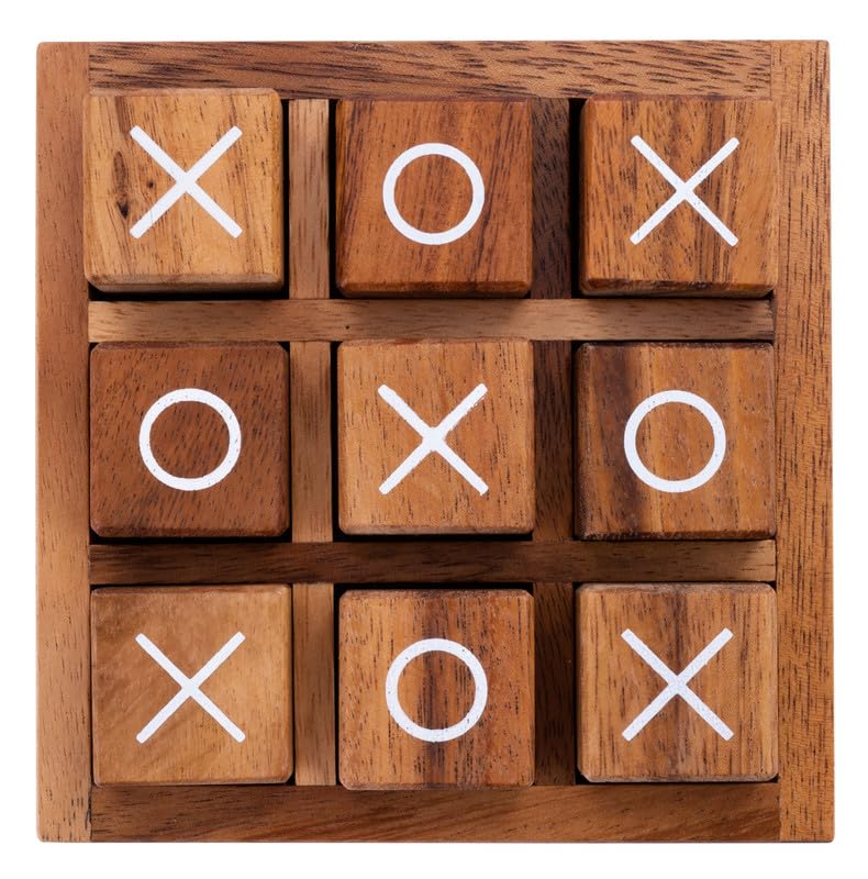 Engelhart - 350130- Wooden Tic Tac Toe - noughts and crosses, Morpion, XO game - logic - eco family board game — image 1