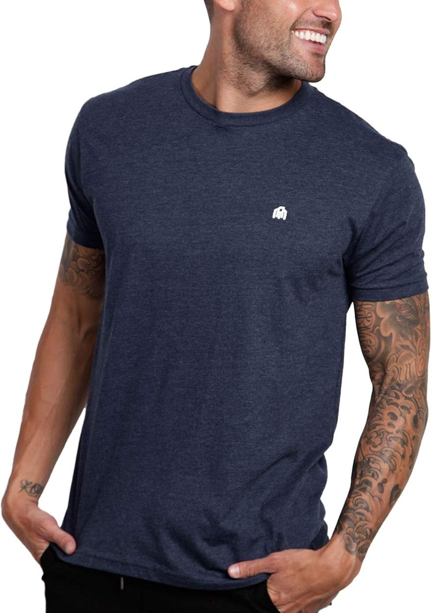 INTO THE AM Mens Premium Basic Tees Ultra-Soft Short Sleeve Modern Fit T-Shirts: Clothing