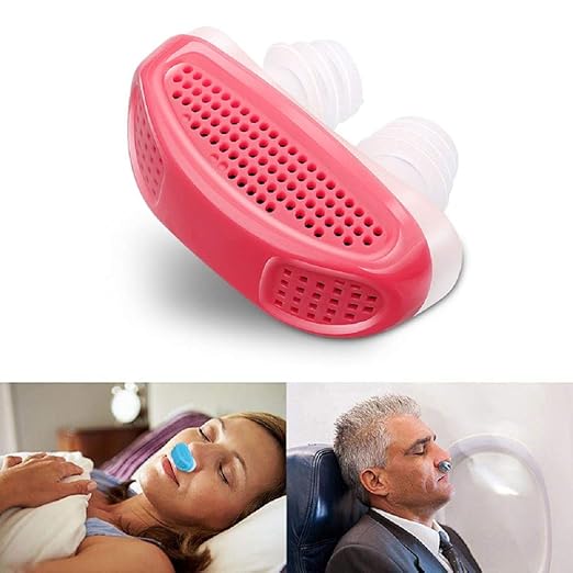 Anti Snoring Devices to Ease Breathing - Air Purifier Filter Stop Snore Nasal Dilators for Comfortable Sleep,Red