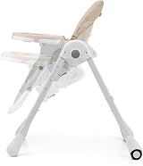 Kinderkraft Tummie 2-in-1 High Chair & Bouncer Beige Birth Fold-Flat view 9