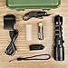 CVLIFE XML T6 LED Tactical Flashlight Adjustable Torch Light with Rechargeable Battery and 2 Chargers