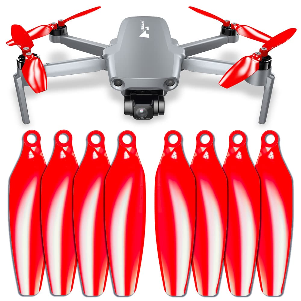 Master Airscrew Stealth Propellers for Hubsan Zino Mini Pro & SE - Red, 4 propellers in set
