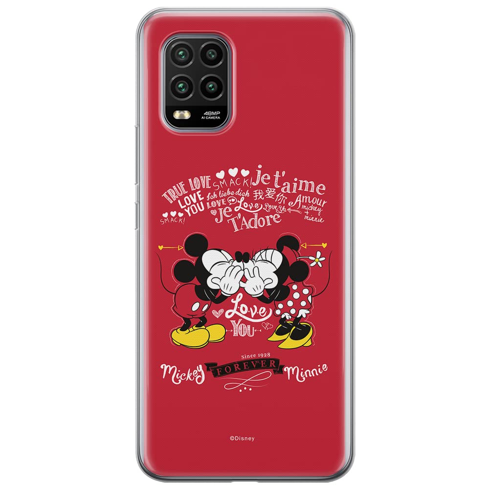 ERT GROUP mobile phone case for Xiaomi MI 10 LITE original and officially Licensed Disney pattern Mickey & Minnie 005 optimally adapted to the shape of the mobile phone, case made of TPU