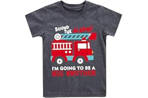 GEOYUNE Big Brother T Shirt for Baby Boys Cotton T-Shirt Short Sleeve Tops Toddler Baby Announcement Tees Outfits 1-7 Years