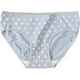 Women's Cotton Bikini Brief Underwear Packs Cute Breathable Hipster Stretch Dot Print Comfy Panties for Ladies