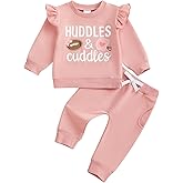 Toddler Baby Girls Football Outfit Funny Rugby Bow Print Sweatshirt Top Pants Set 2Pcs Fall Sport Pullover Clothes