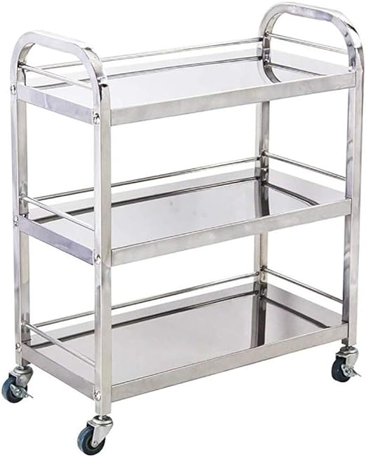 Amazon Com Metal Rolling Storage Cart Utility Cart Trolley