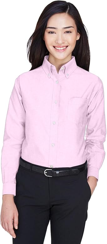 Ultraclub Women S Wrinkle Free Long Sleeve Oxford Shirt At Amazon