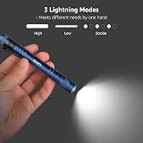 Lepro LED Torch Battery Powered 2 Pack Clip Small 3 Modes IP44 Blue view 3