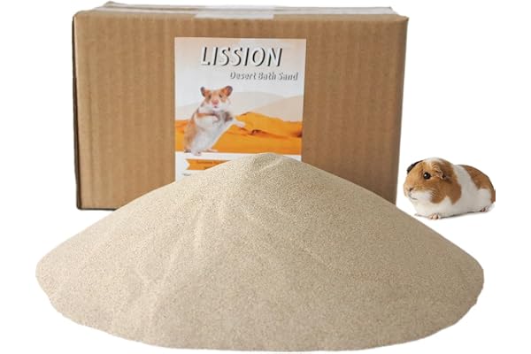 LISSION Hamster Bath Sand, 2.2lb 1000g Litter Potty Sand, Dust Free, Desert Bath Sand for Hamster, Chinchillas, Guinea Pigs,
