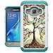 J1 2016 Case, Galaxy Amp 2 Case, Galaxy Express 3 Case, UrSpeedtekLive [Drop Protection] Dual Layer Hybrid Defender Phone Cover Case for Samsung Galaxy J1 (2016) / Express 3 / Amp 2 - Love Tree