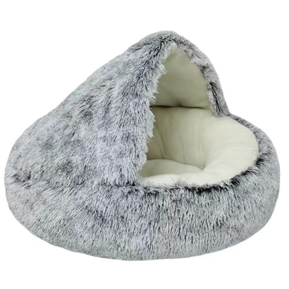 Plush Donut Dog Bed, Calming Dog Bed Fluffy Plush Pet Bed,Soft and Fluffy Cuddler Pet Cushion Self-Warming Puppy Beds, Indoor Cats Dogs Soft Warm Donut Cave Bed, Pet Sleeping Pillow (40CM)