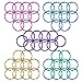 Outus Loose Leaf Binder Rings Metal Book Rings 1 Inch, Multicolor, 50 Pieces