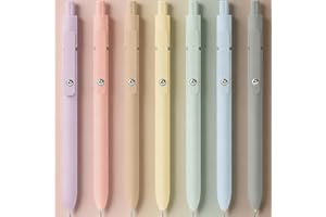 DONYANG Gel Pens, 7pcs 0.5mm Quick Dry Black Ink Fine Point Smooth Writing Pens, Cute Teacher Work Desk Accessories Office School Supplies Gifts for Men Women Student, Stocking Stuffers for Teen Girls