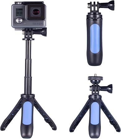 Amazon Co Jp ミニ三脚 Gopro用 Homeet 2 In 1 アクションカメラ 自撮り棒 卓上三脚 ポータブル 調節可能な自撮り棒 Gopro Sjcam Akaso Garmin Virb Dbpower Yi Qumox Rollei スポーツカメラ用 Cameras