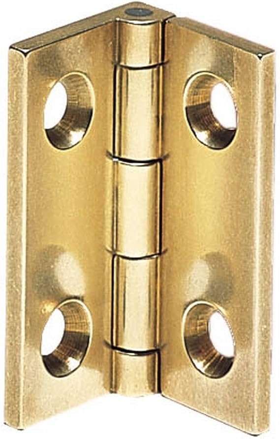 Brusso Solid Brass 11/4 L x 1/2 W Small Box Stop Hinges by Brusso