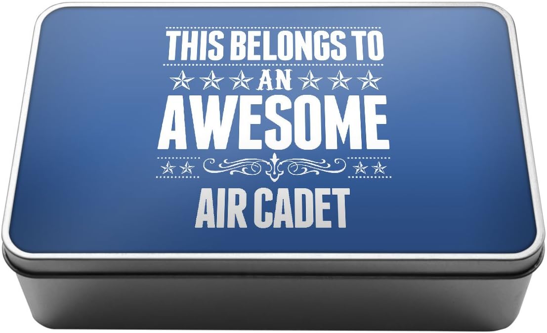 Duke Gifts BLUE This Belongs to an Awesome Air Cadet Metal Storage Tin Box 006