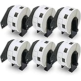 BETCKEY - Compatible Square Labels Replacement for Brother DK-1221 (0.9 in x 0.9 in), Use with Brother QL Label Printers [6 Rolls/6000 Labels]