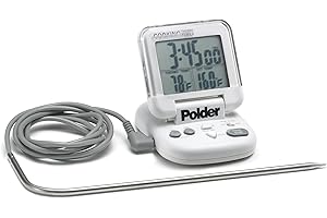 Polder 362-90 Digital In-Oven Thermometer/Timer, White