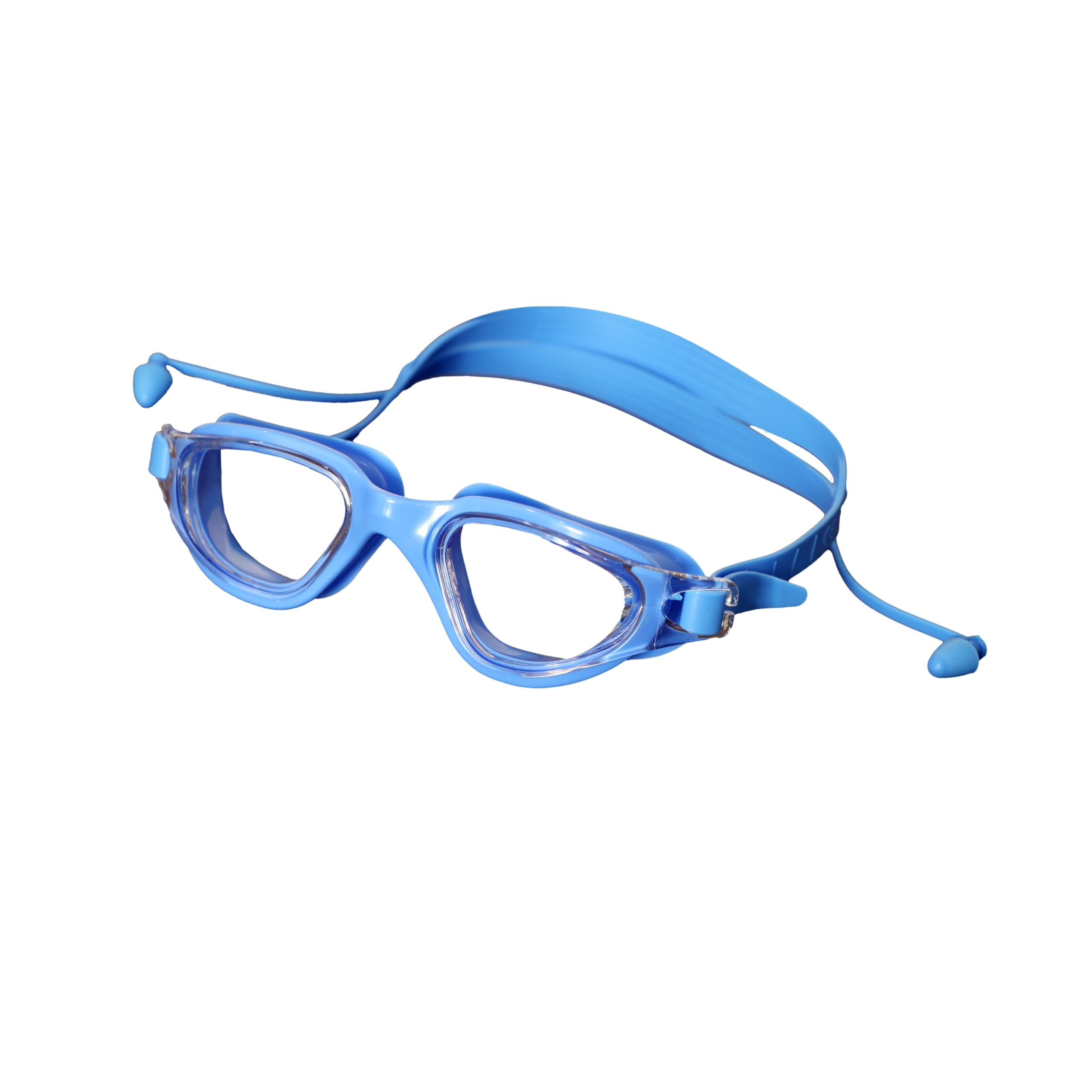 Endless EL1002 Stylish Swimming Goggle with Anti-Fog and UV Protection | Blue | Material : Silicon, Plastic | With Adjustable Strap and Ear Buds | Soft Silicon Gasket for Leak Proof | With Hard Case