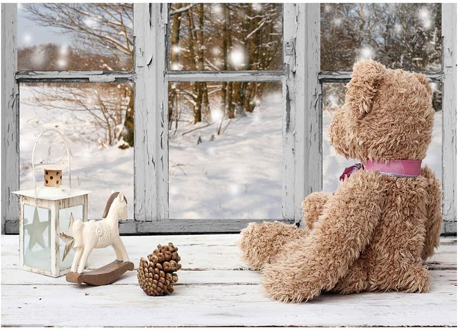 DIY 5D Diamond Painting,by Number Kits Crafts & Sewing Cross Stitch，Wall Stickers for Living Room Decoration,Bear on The Windowsill(30X40CM/12X16inch)