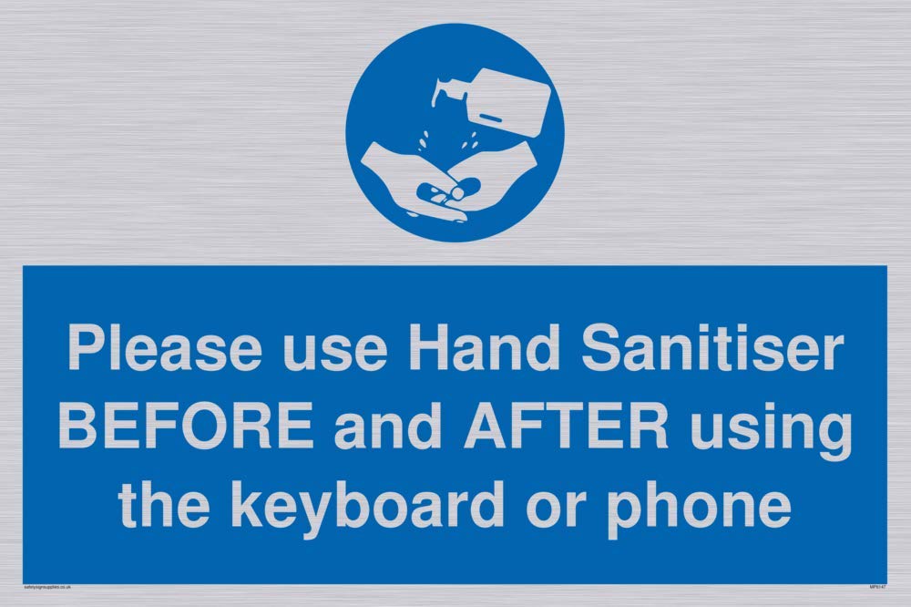 Please use Hand Sanitiser BEFORE and AFTER using the keyboard or phone