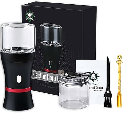 Desamvap Electric Herb Grinder 1100mAh Dry Spice Grinder 2 Jars Mini Shovel