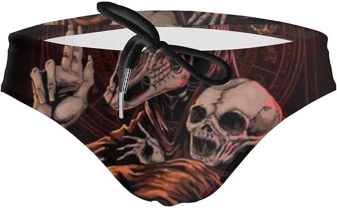 Traje de baño para hombre con calavera, traje de baño, Negro, XX-Large